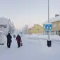 Di Kvikkjokk-Årrenjarka di Lapland Swedia, suhu udara turun hingga minus 43,6 C (minus 46,5 F). (Emma-Sofia OLSSON / TT NEWS AGENCY / AFP)