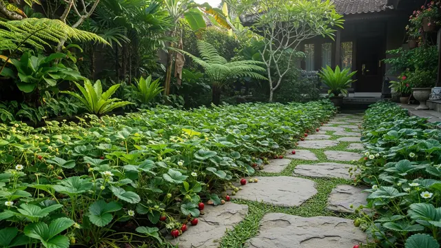 Edible Ground Cover dengan Stroberi