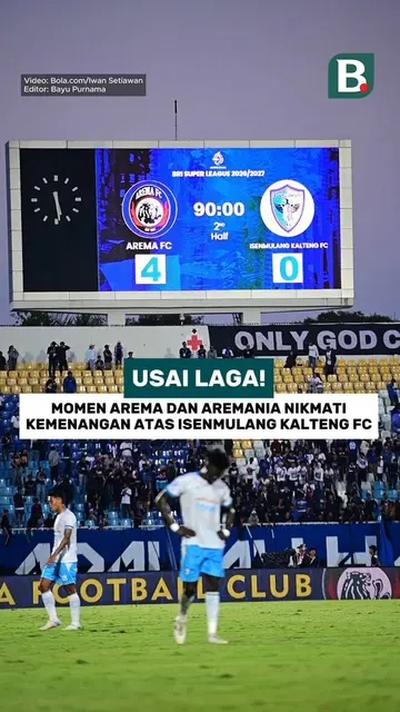 Usai laga! Momen Arema dan Aremania nikmati kemenangan atas Isenmulang Kalteng FC