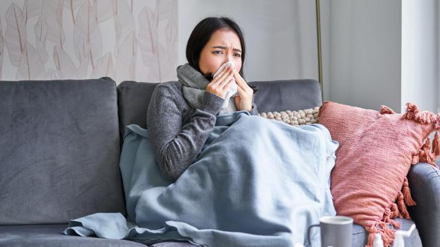 Ilustrasi demam, influenza, pilek