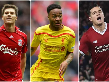 Liverpool dikenal sebagai salah satu klub yang pandai dalam hal penjualan pemain di bursa transfer. Salah satunya Philippe Coutinho yang mampu dijual Liverpool dengan harga 145 juta euro kepada Barcelona. Berikut 5 penjualan termahal Liverpool di bursa transfer. (kolase foto AFP)