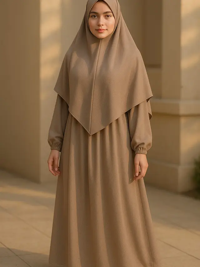 Model Gamis Syari Setelan Jilbab Panjang