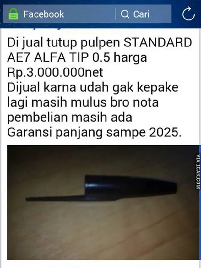 6 Benda Nyeleneh yang Dijual di Facebook Ini Bikin Tepuk Jidat