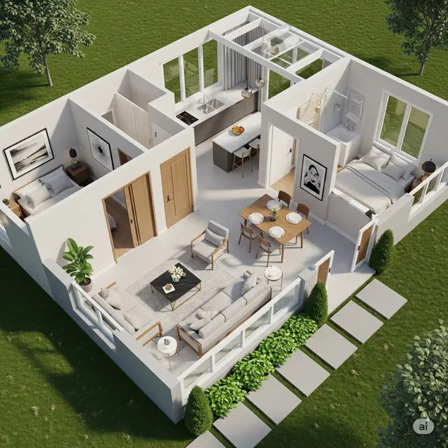 6 Desain Rumah Sederhana Tapi Nyaman Untuk Gaji UMR, Modelnya Modern dan Indah
