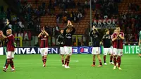 AC Milan hanya mampu finish di posisi delapan klasemen Serie A. (AFP/Giuseppe Cacace)