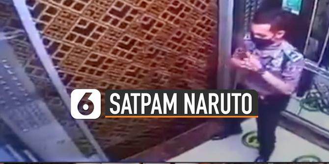 VIDEO: Aksi Kocak Satpam di Dalam Lift, Tirukan Jurus Naruto