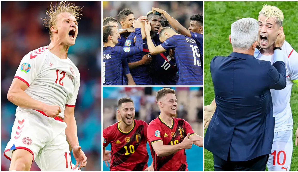 Pertandingan babak 16 besar Euro 2020 telah berakhir. Delapan tim sudah memastikan tiket berlaga di babak perempat final. Berikut lima pemain yang tampil menonjol di fase 16 besar tersebut, termasuk Paul Pogba.