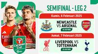 Jadwal Carabao Cup 2024/25 semifinal leg kedua di Vidio. Saksikan pertandingan seru yang akan menentukan 2 tim menuju ke final hanya di layanan OTT Vidio. (sum. doc. vidio.com)
