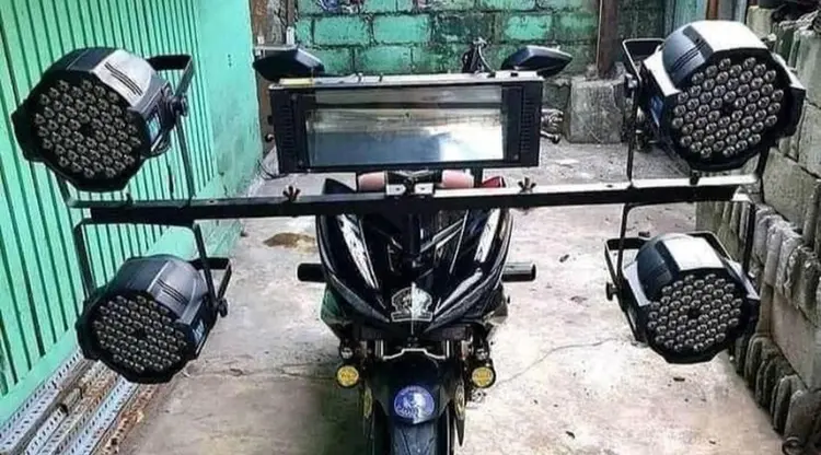 Modifikasi nyeleneh lampu motor (Ist)