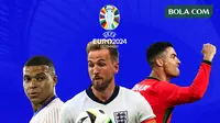 Euro 2024 - Kylian Mbappe, Harry Kane, Cristiano Ronaldo (Bola.com/Adreanus Titus)