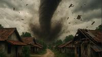 Ilustrasi - Bencana hidrometeorologi berupa angin puting beliung yang menerjang tiga desa di Kecamatan Telaga Biru, Kabupaten Gorontalo (Arfandi Ibrahim/Liputan6.com)