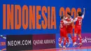 Pemain Timnas Futsal Indonesia, Samuel Eko merayakan gol pembuka ke gawang Jepang dalam laga semifinal Piala Asia Futsal 2026 di Indonesia Arena, Senayan, Jakarta, Kamis (05/02/2026). (Bola.com/Bagaskara Lazuardi)