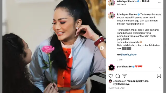 Unggahan Krisdayanti. (Foto: Instagram @krisdayantilemos)