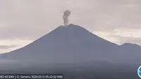 Erupsi Gunung Semeru kembali terjadi sebanyak 5 kali, dengan tinggi letusan Capai 900 Meter (Istimewa)
