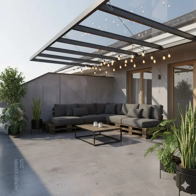 Teras Industrial tanpa Tiang