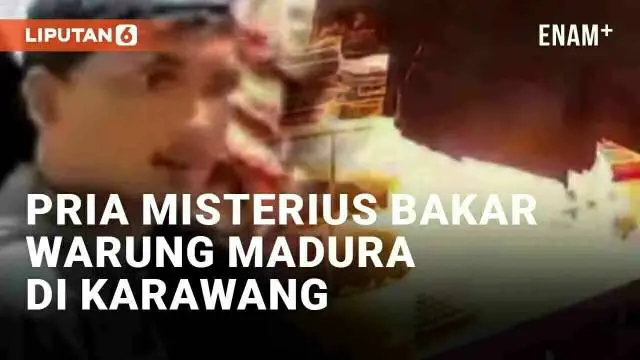 Media sosial digegerkan dengan aksi pembakaran warung oleh seorang pria misterius. Peristiwa menimpa warung kelontong Madura di Karawang, Jawa Barat. Detik-detik aksi pelaku terekam jelas oleh CCTV pada Kamis (25/1/2024) malam.