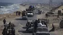 Dalam pernyataan yang diunggah di media sosial X, militer Israel mengatakan pada Selasa 9 September 2025 bahwa mereka akan bertindak dengan kekuatan yang lebih besar di Kota Gaza dan memperingatkan warga untuk segera mengungsi ke wilayah selatan. (AP Photo/Jehad Alshrafi)