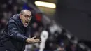 Maurizio Sarri dipecat Juventus pada akhir musim 2019-2020. Sejak saat itu, mantan pelatih Chelsea dan Napoli itu belum terlihat lagi di pinggir lapangan. (Foto: AFP/Philippe Desmazes)