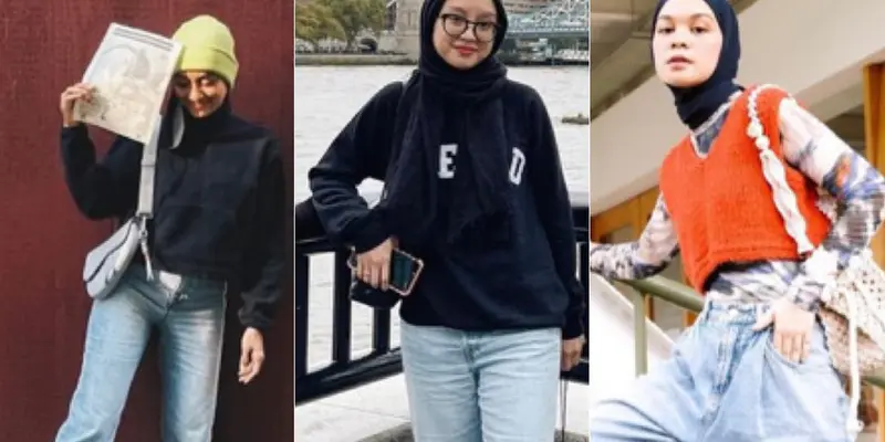 Ootd boyfriend jeans hijab cheap