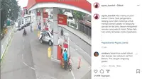 Tetap Waspada, Viral Aksi Penguntil Mobil di SPBU (Instagram)