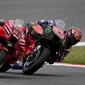 Pembalap Ducati, Francesco Bagnaia, menjadi yang tercepat pada sesi latihan bebas ketiga (FP3) MotoGP Spanyol yang digelar di Sirkuit Jerez, Sabtu (30/4/2022) sore WIB. (AFP/Gabriel Bouys)