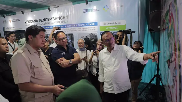 Menteri Perumahan dan Kawasan Permukiman (PKP) Maruarar Sirait meninjau lokasi lahan kosong milik Perumnas di Pulogebang, Jaktim. (Foto: Perumnas)