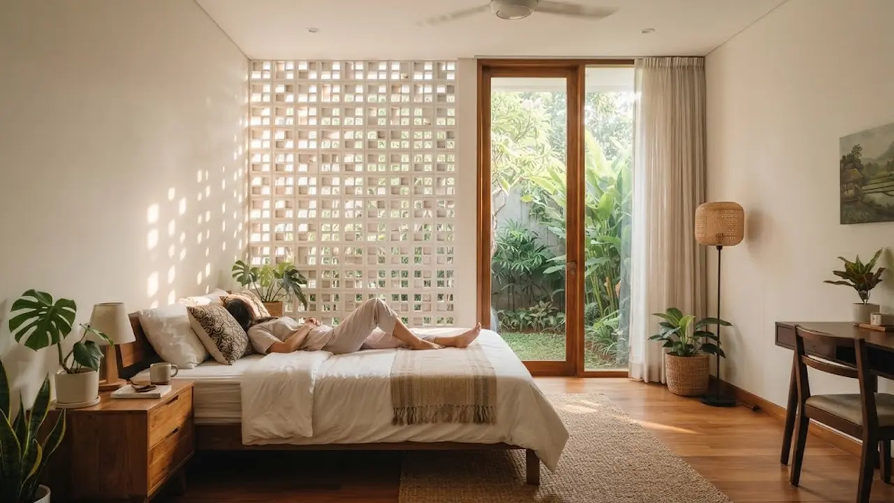 Roster minimalis untuk ventilasi kamar yang tetap terang dan terjaga privasinya