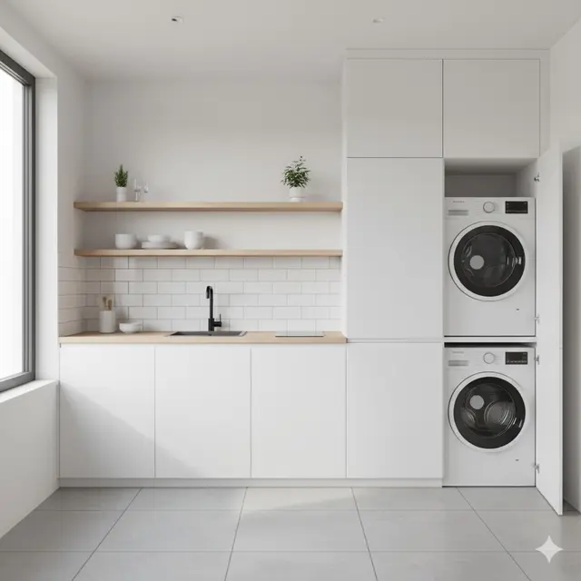 Model Dapur Rumah Kombinasi  Ruang Laundry