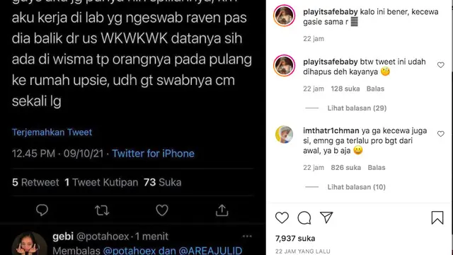Rachel Vennya Diminta Klarifikasi Setelah Dituding Tak Jalani Karantina Hingga Usai Sepulang dari Amerika Serikat. (instagram.com/playitsafebaby)