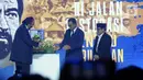 Partai Nasdem merayakan HUT ke-12 di NasDem Tower, Jakarta Pusat pada Sabtu (11/11). Acara itu diikuti Ketua Umum Surya Paloh bersama Anies Baswedan dan Muhaimin Iskandar yang diusung Nasdem sebagai capres-cawapres Pilpres 2024. (merdeka.com/Imam Buhori)