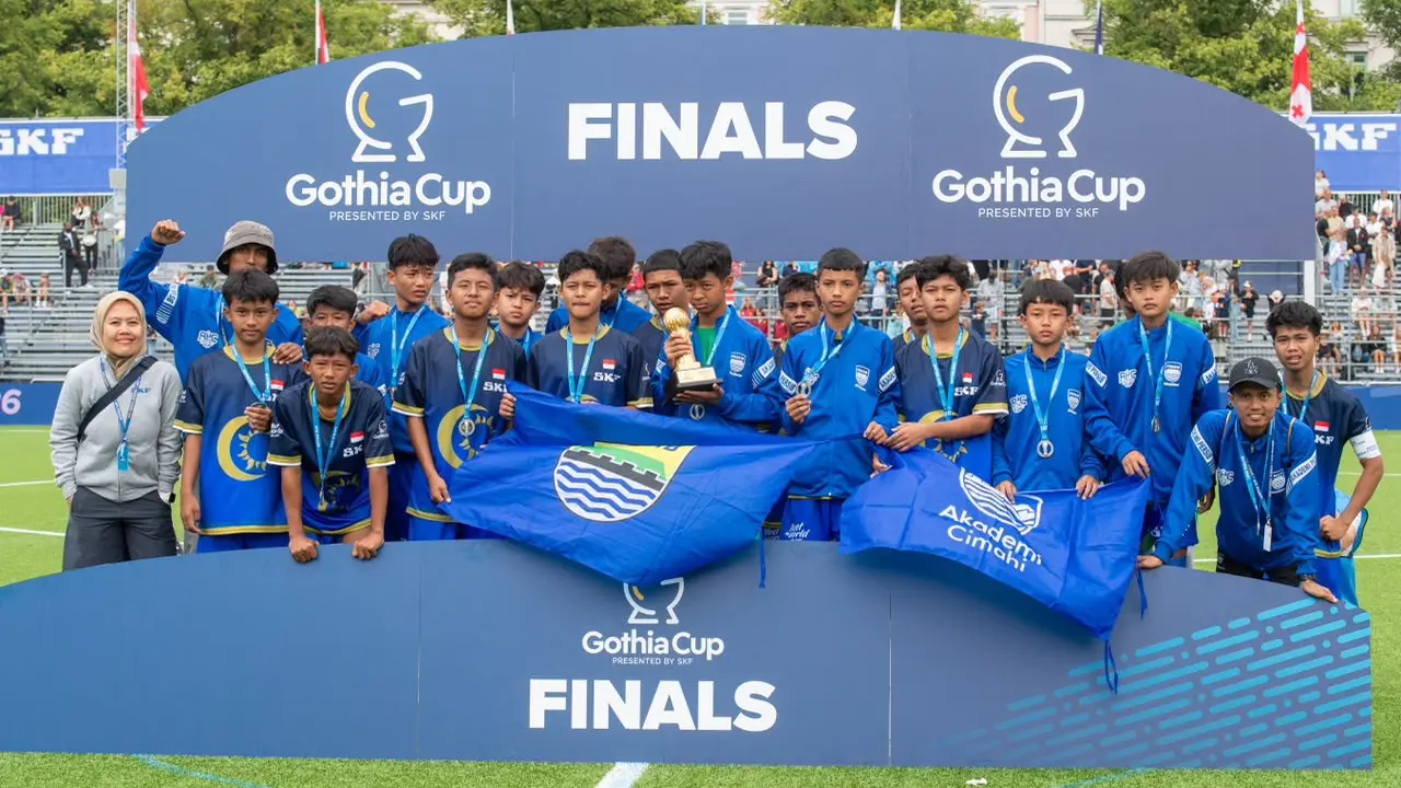 Akademi Persib Cimahi menjadi runner-up Gothia Cup 2026.