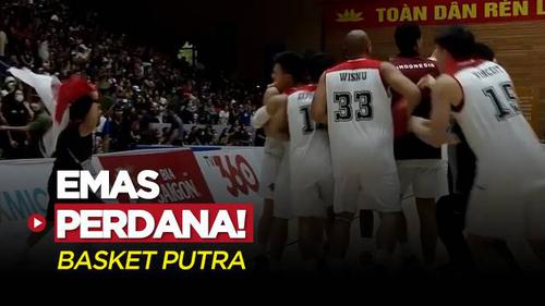 VIDEO: Ciptakan Sejarah! Timnas Basket Indonesia Raih Emas Perdana Usai Kalahkan Filipina di Final SEA Games 2021