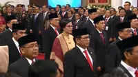 Pelantikan para menteri Jokowi Kabinet Indonesia Maju di Jakarta, 23 Oktober 2019. (dok. screenshot Vidio.com/Liputan6.com)