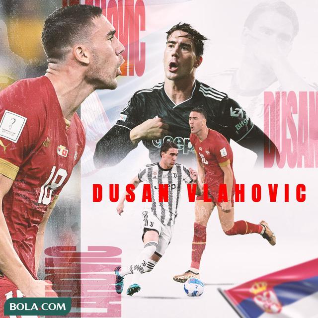 Ilustrasi - Dusan Vlahovic Serbia dan Juventus