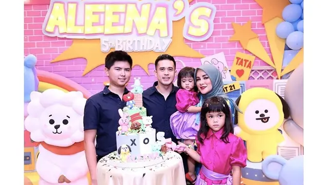 7 Potret Seru Ulang Tahun Anak Olla Ramlan, Pilih Tema BTS