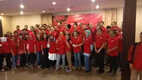 Relawan Jokowi 2 Periode (J2P) meluncurkan situs J2P.id. (Liputan6.com/Putu Merta Surya Putra)