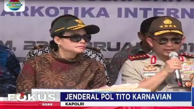 Kapolri Jenderal Polri Tito Karnavian beserta Menteri Keuangan Srimulyani hari ini datang ke Kota Batam untuk merilis hasil penangkapan sabu.