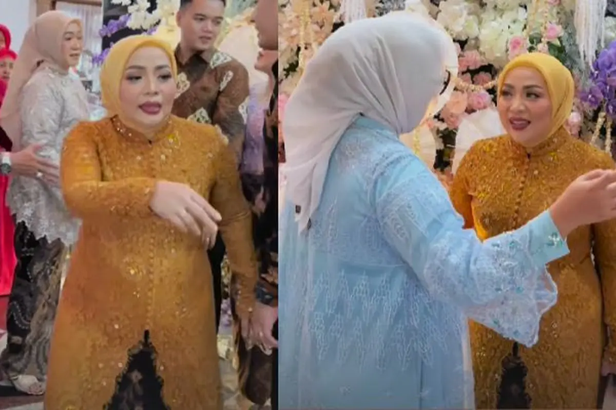 Penampilan Muzdalifah di tunangan anaknya