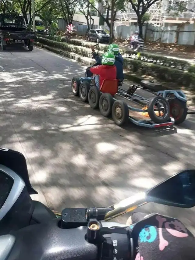 Kendaraan Driver Ojek Online Ini Nyeleneh Banget (IG/dramaojol.id)