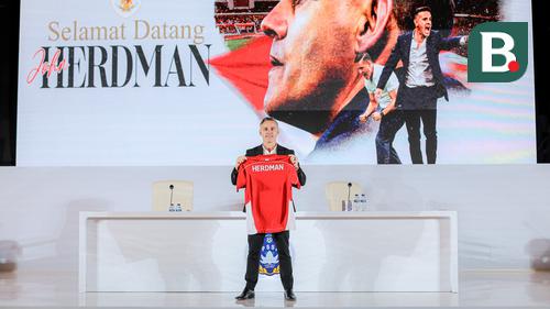 Foto: Pancaran Kebahagiaan John Herdman Saat Diperkenalkan Sebagai Pelatih Baru Timnas Indonesia