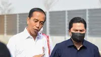 Presiden Jokowi memberikan keterangan pers usai meresmikan Jalan Tol Cibitung–Cilincing, Selasa (20/09/2022) pagi, di Gerbang Tol Gabus, Bekasi, Jabar. (Foto: Humas Setkab/Teguh)