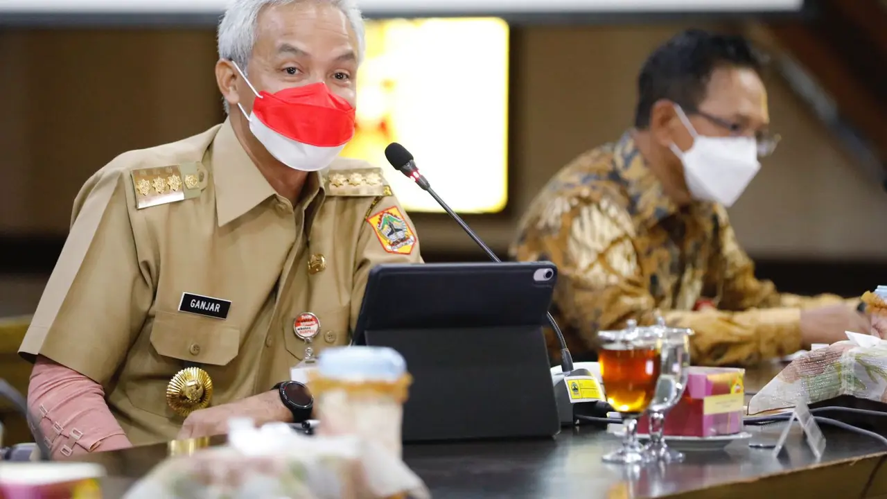Gubernur Jawa Tengah Ganjar Pranowo saat menerima kunjungan kerja Komite IV DPD RI.