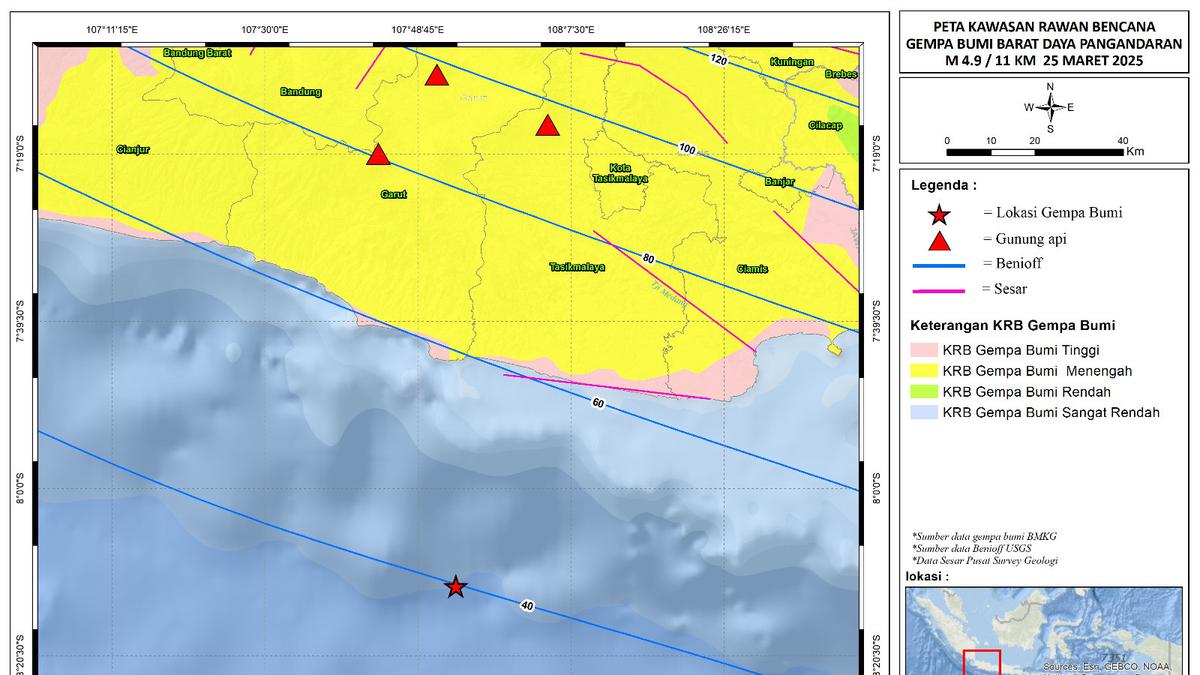 Analisis Badan Geologi Terkait Gempa Bumi M4.9 di Pangandaran