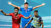 Piala AFF U-23 - Ramadhan Sananta, Teerasak Poeiphimai, T. Saravanan (Bola.com/Adreanus Titus)