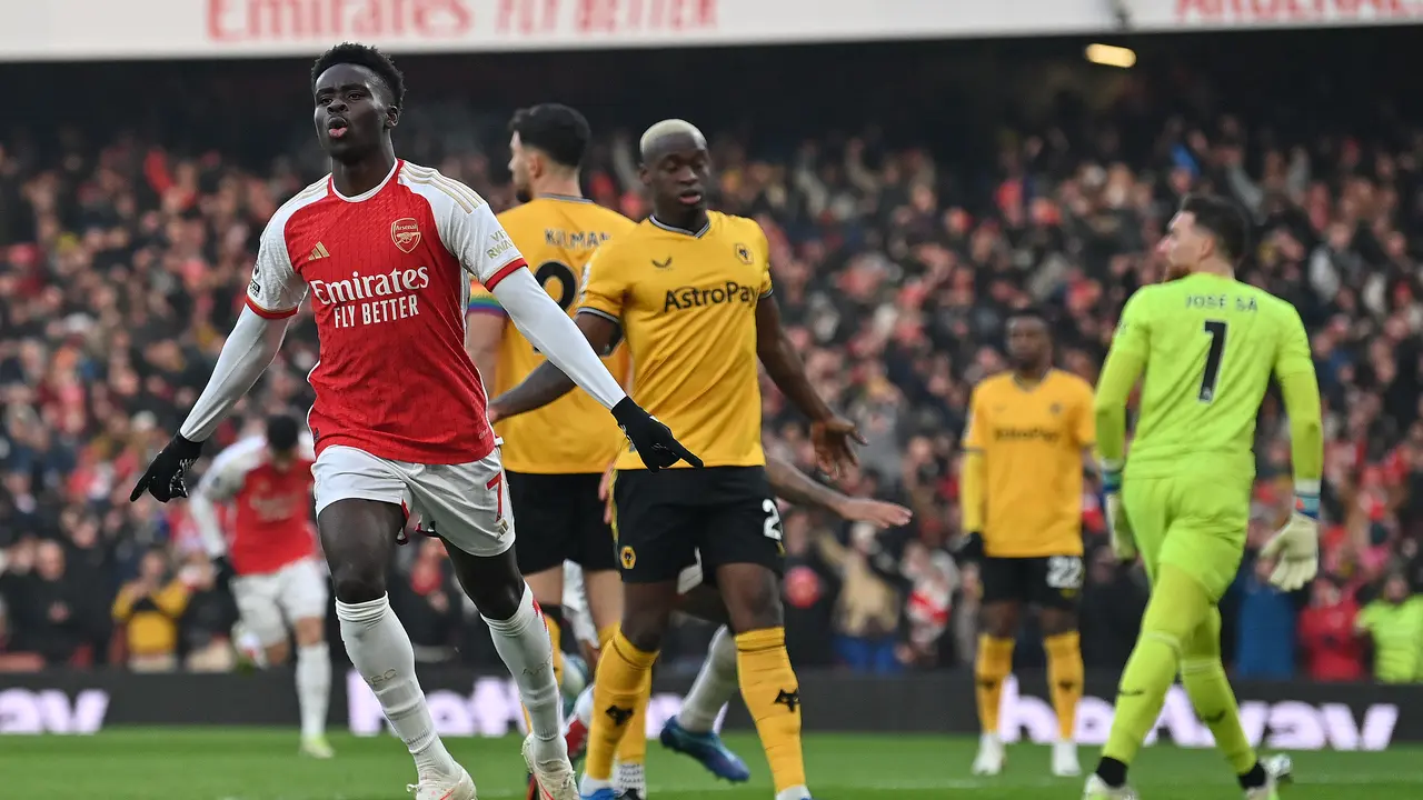 Bukayo Saka, Arsenal vs Wolves