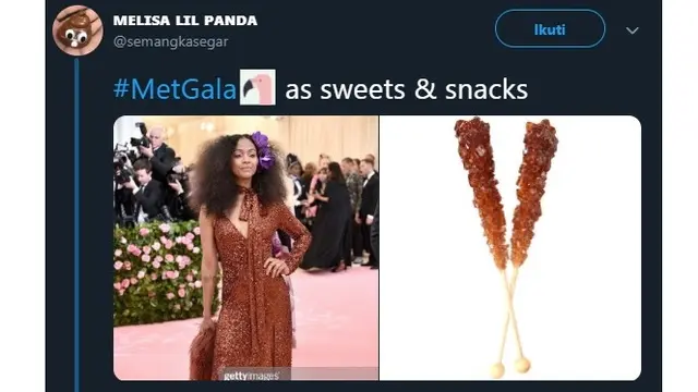 7 Gaya Seleb Mirip Makanan di Met Gala Ini Bikin Geleng Kepala