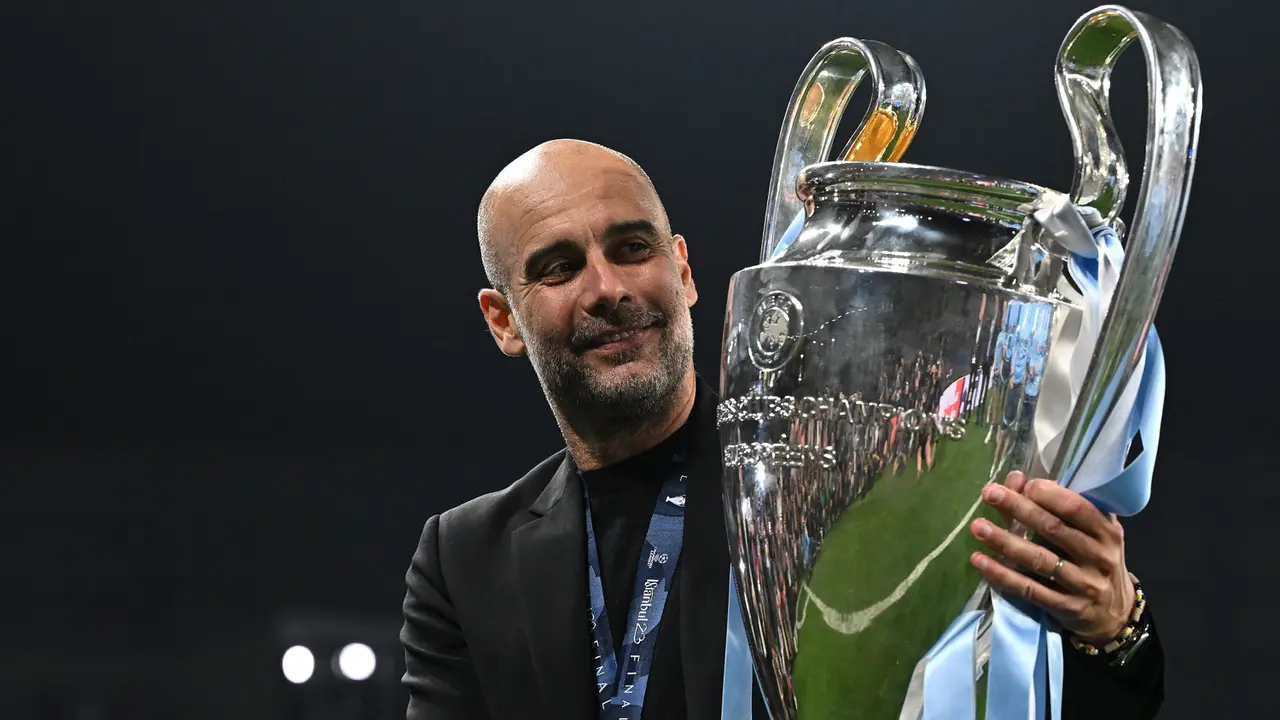 Foto: Pep Guardiola Bikin Rekor Jadi Pelatih Pertama yang Dua Kali Cetak Treble Winners, Ini Dia Deretan Momennya