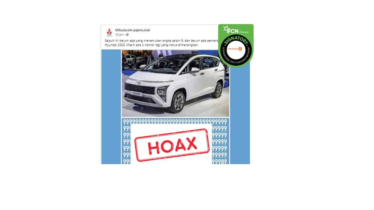 Cek Fakta Hyundai bagi-bagi mobil di Facebook