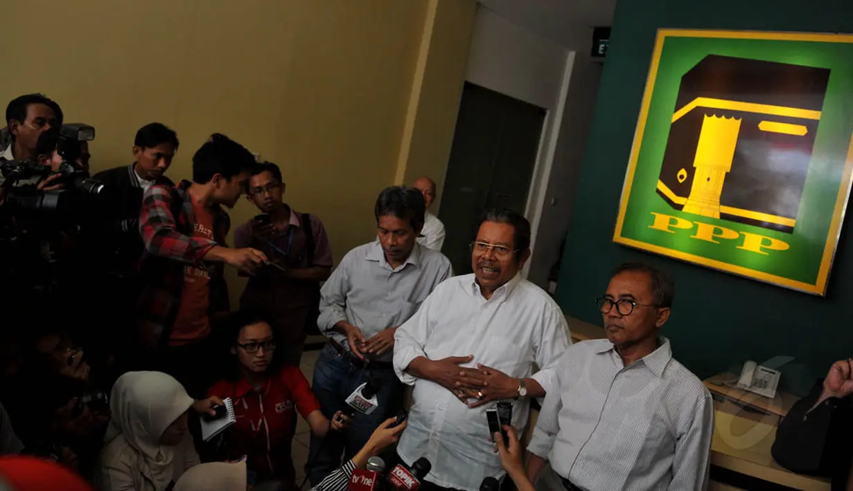 Para politisi senior ini memberi batas waktu hingga akhir bulan ini kepada kepemimpinan SDA, Jakarta, Senin (18/8/14). (Liputan6.com/Johan Tallo)