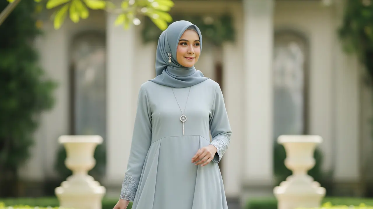 Gamis Pastel 2026 yang Bikin Kulit Lebih Cerah (Image by Gemini AI)